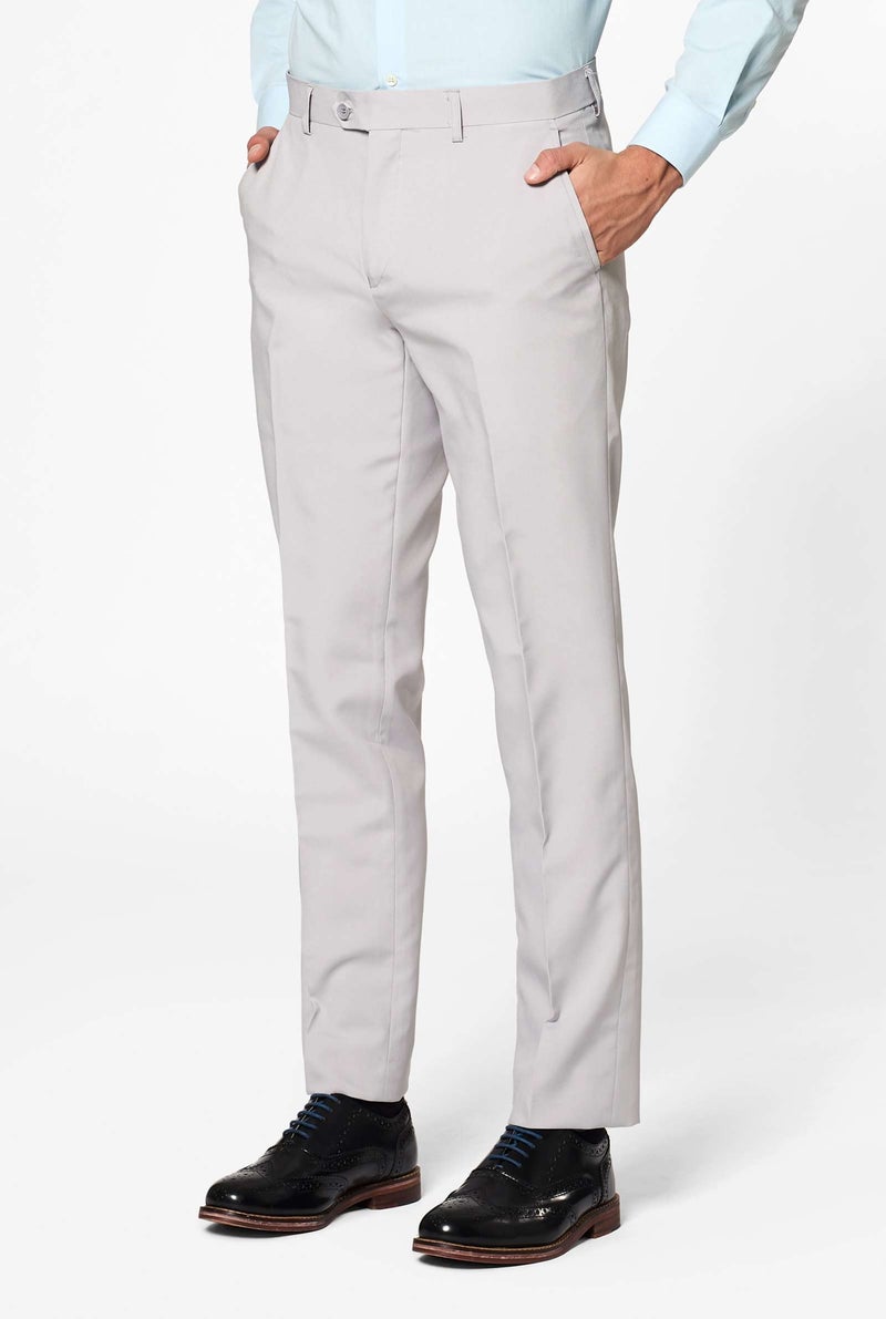 Opposuits Solid Color Party Suits - Colorful Outfits for Prom - Weddings - Bachelor Parties - Comes with Blazer, Pants & Tie - Slim Fit - Grey - Image 4